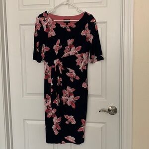 Connected Apparel 3/4 Sleeve Dress, Knee Length, Stretchy